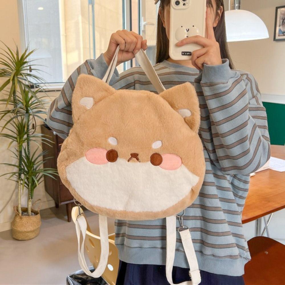 Shanhai Ba Lô Hình Chú Chó shiba inu Hoạt Hình Phong Cách Nhật Bản Ngọt Ngào Sức Chứa Lớn Cho Nữ Sinh