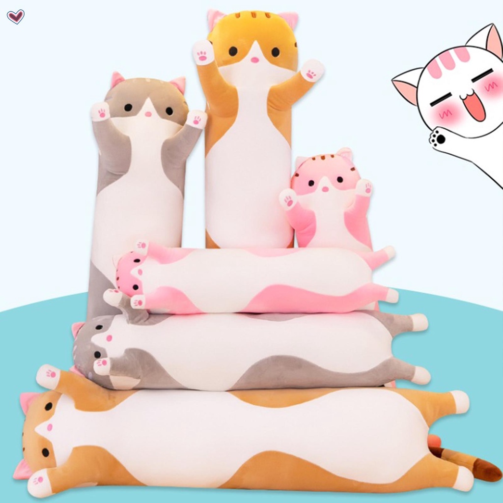 Mèo Nhồi Bông Dáng Dài Mềm Mại Thân Thiện Với Làn Da