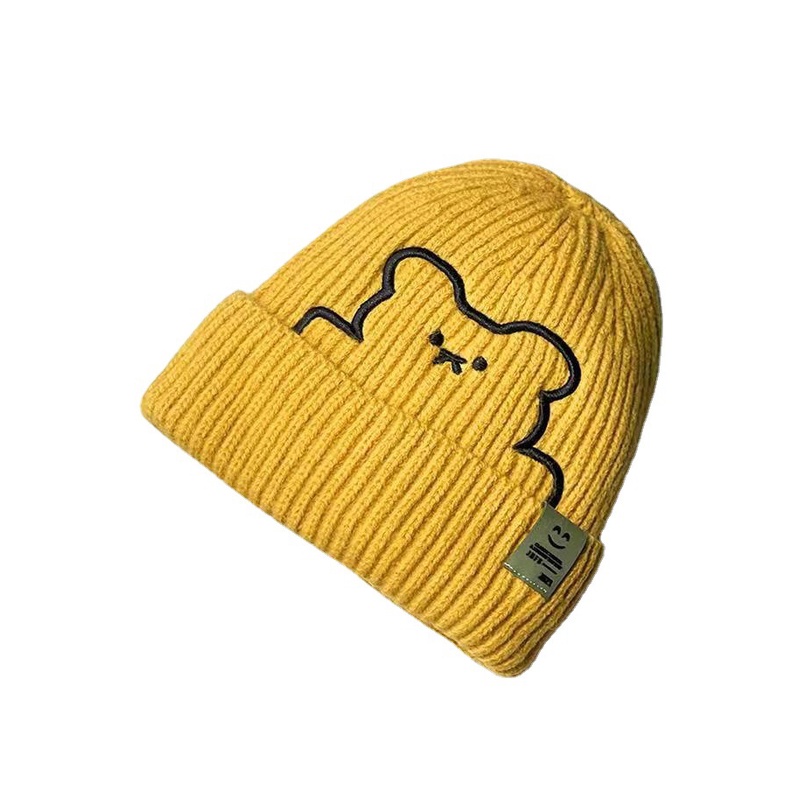 Mũ Len Giữ Ấm Mùa Đông In Họa Tiết Hoạt Hình Dễ Thương Cho Mẹ Và Bé
