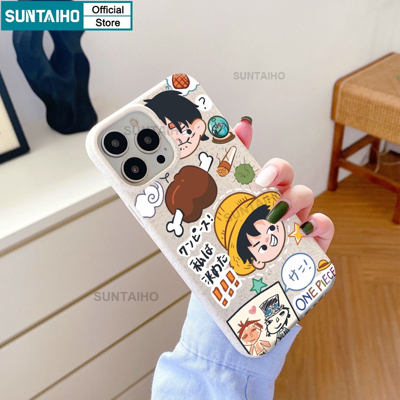 Suntaiho ốp lưng iphone Ốp Điện Thoại tpu silicon Mềm Họa Tiết anime Nhật Bản Cho iphone 15 14 12 13 11 pro max ip 7 8 plus x xs xr xs max