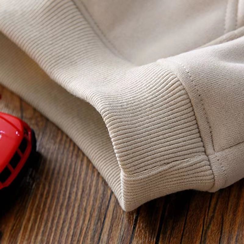 Áo Hoodie Lót Lông Cừu Dày Dặn Thời Trang Mùa Đông 2023 Cho Bé Trai