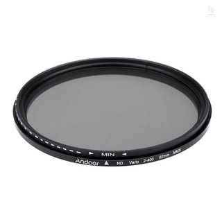 Bộ lọc biến đổi mật độ trung tính &f concept andoer 82mm nd nd2 đến nd400 chỉnh được cho camera canon dslr