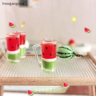 [freg] Ly Uống Nước Trái Cây Dưa Hấu mini Trang Trí Nhà Búp Bê 1 / 12 fdh