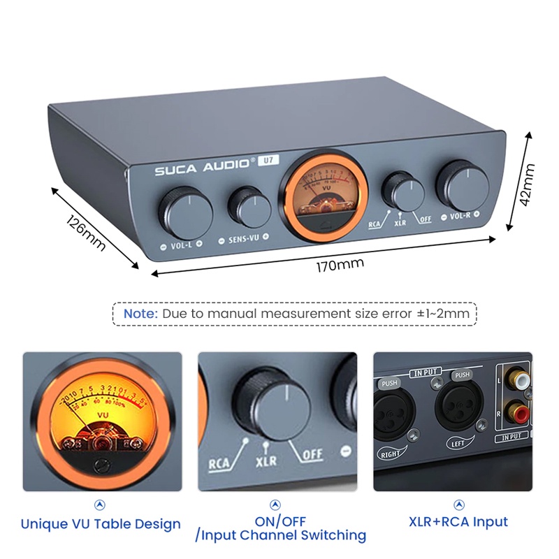 Bộ Khuếch Đại - Amply SUCA AUDIO U7 | Công suất mạnh mẽ 300w x 2