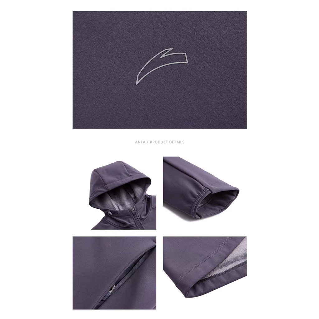 Áo Khoác Gió Lót Nỉ Nữ ANTA 962345602 Chính Hãng