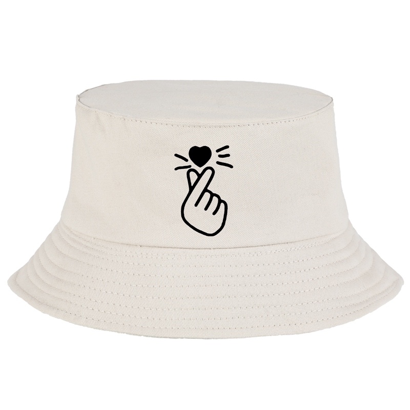 Hq Mũ Tai Bèo Họa Tiết Trái Tim Phong Cách Hiphop Đường Phố Hàn Quốc