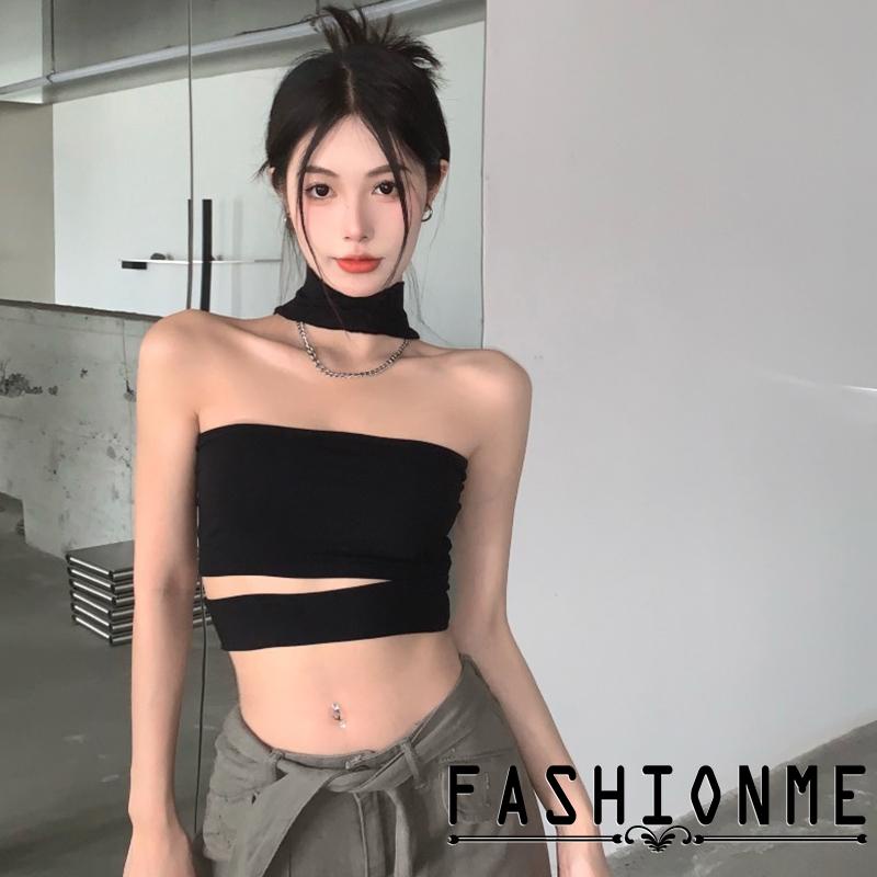 Áo Croptop Sát Nách Hở Lưng Màu Trơn Thời Trang Mùa Hè Cho Nữ
