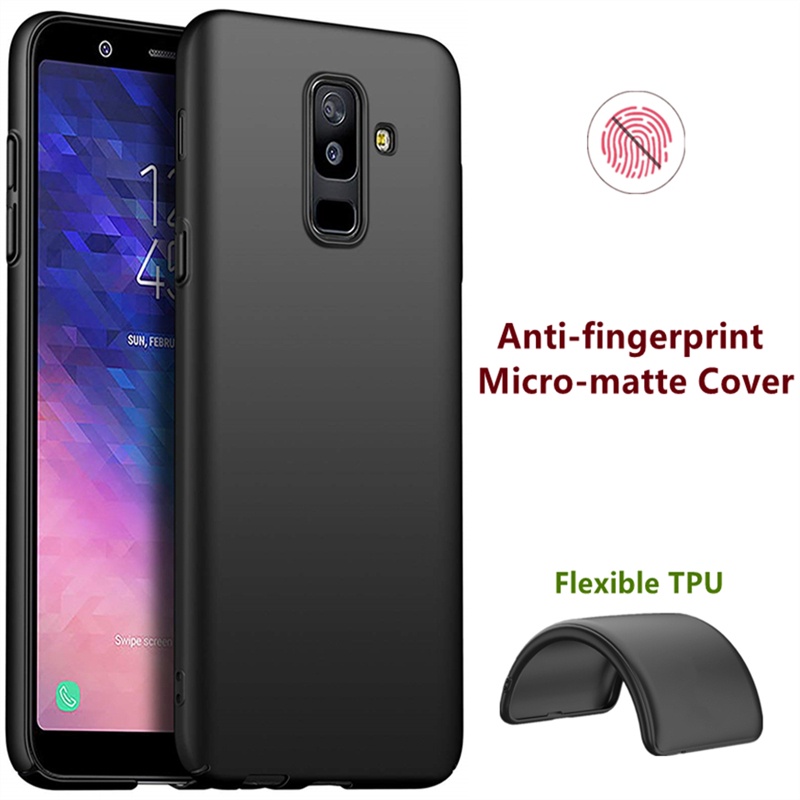 Bao Da Điện Thoại Silicon tpu Chống Dính Vân Tay Cho samsung galaxy a6 plus a6 + 2018 jean 6.0 inch 