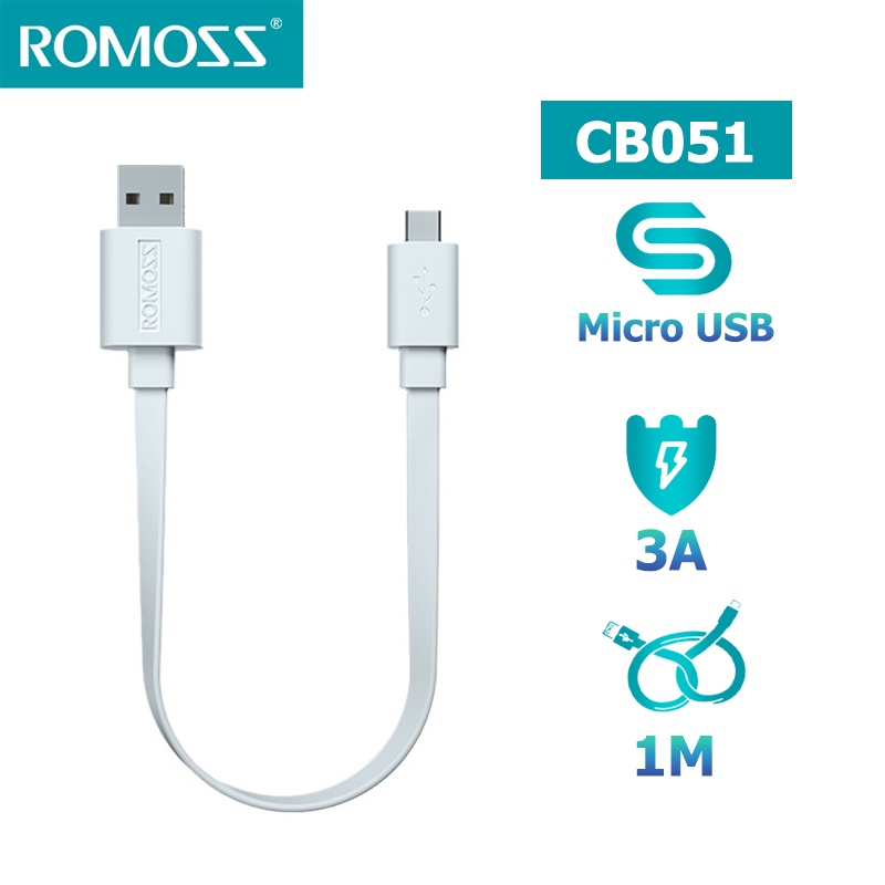 Cáp Sạc ROMOSS CB051 Chiều Dài 1M Dây Dù Chống Rối
