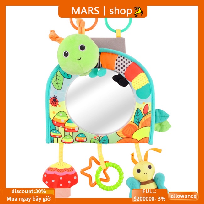 Đồ Chơi Treo Xe Đẩy Em Bé Có Gương Hình Cáo Hoạt Hình Dành Cho Bé Trai 3 Tháng Tuổi