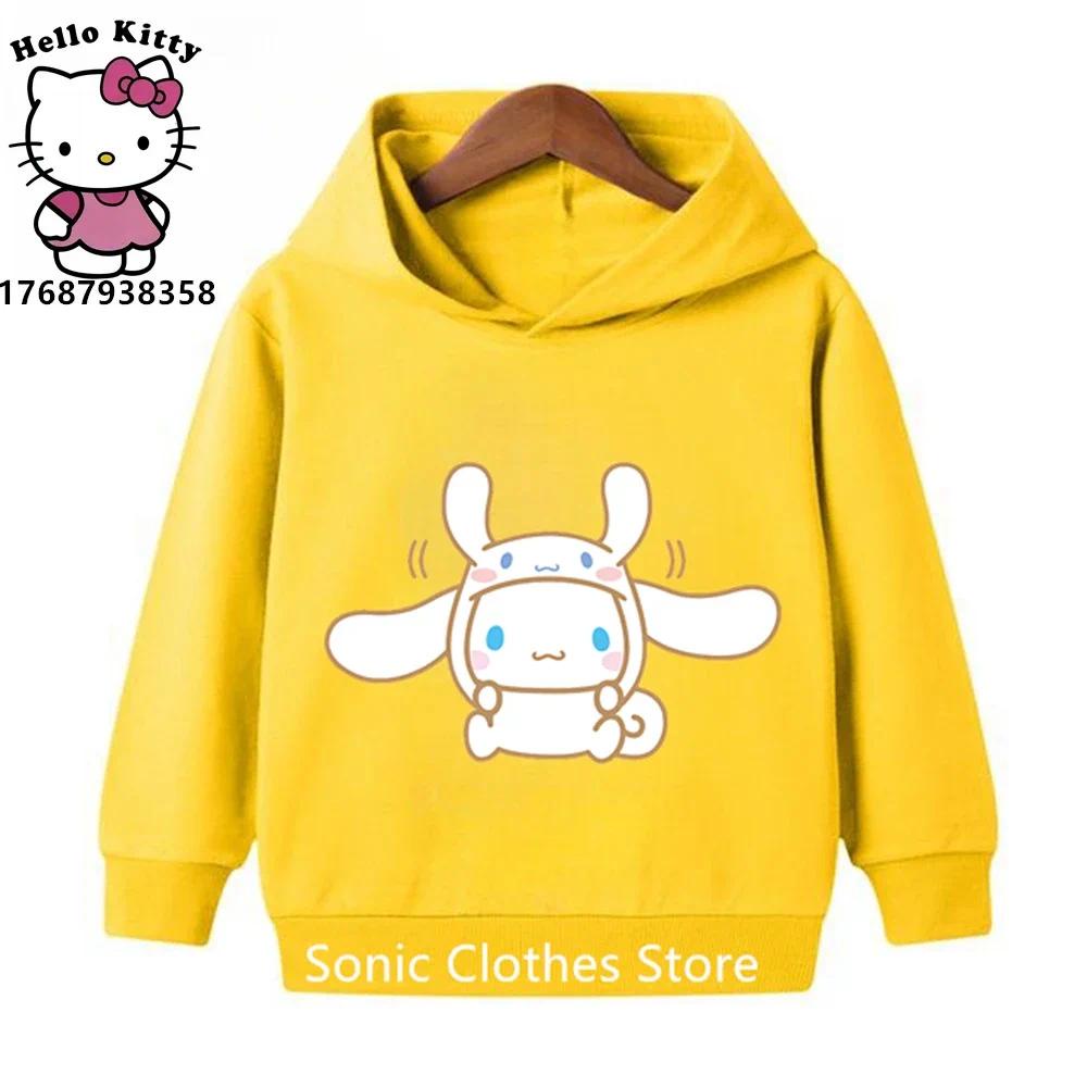Áo Hoodie Phong Cách cinnamoroll 2024 Thời Trang Mùa Thu Ấm Áp Dành Cho Trẻ Em