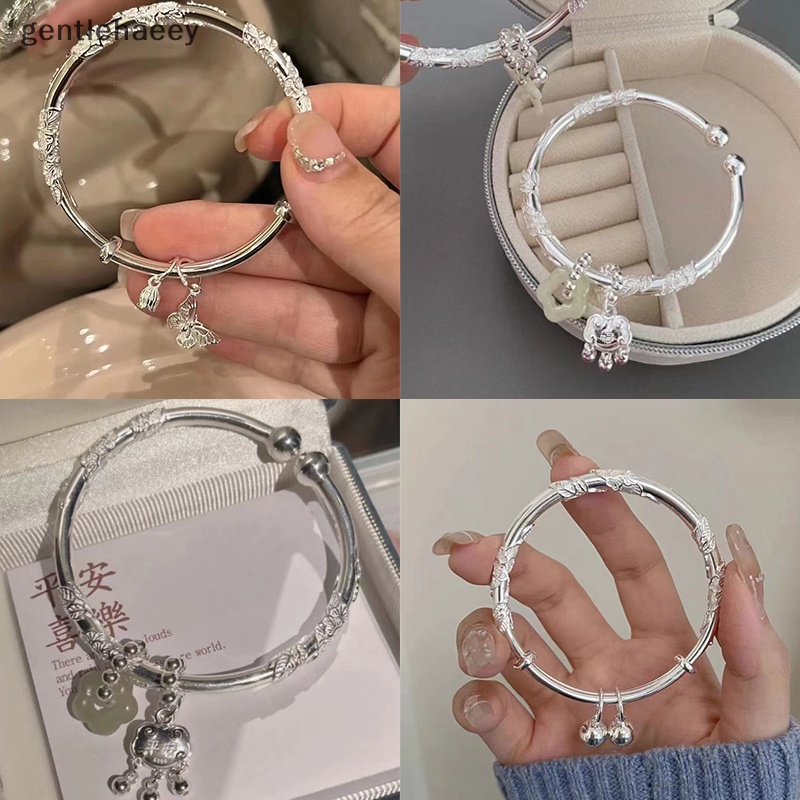 Gent Vòng Tay Dạng Mở Hình Hoa Bướm Trái Tim Bằng Tre Có Thể Điều Chỉnh Góc Phong Cách Trung Hoa Thời Trang
