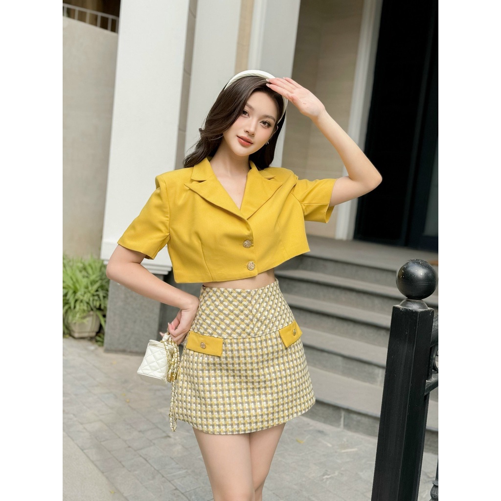 SÉT ÁO VEST + CHÂN VÁY CARO - C05278