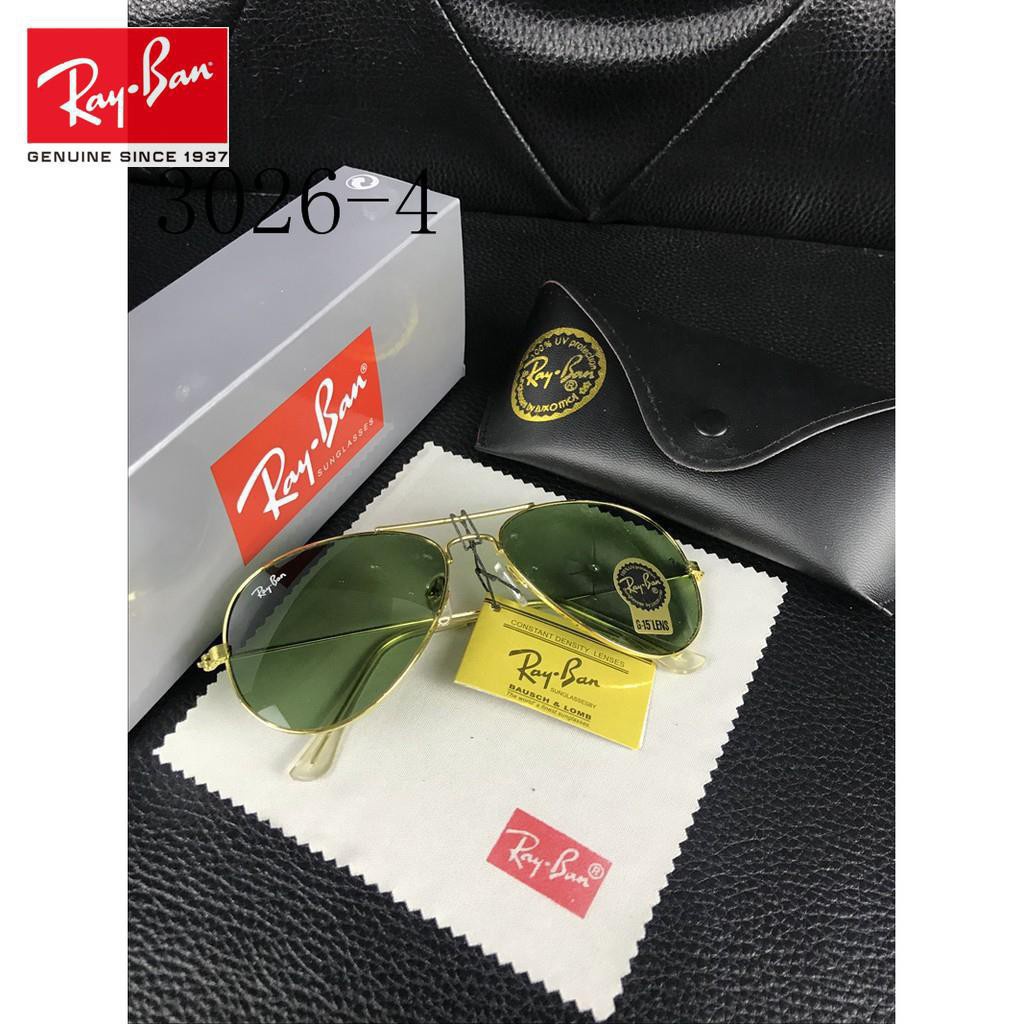 [Bản gốc] Kính râm thông thường dành cho phi công RayBan 3026 L23 xanh trung bình G-15 58mm