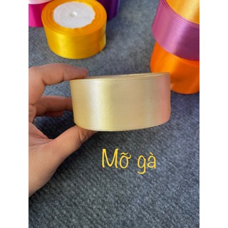 Cuộn ruy băng lụa 4cm ( cuộn )làm hoa hồng lụa