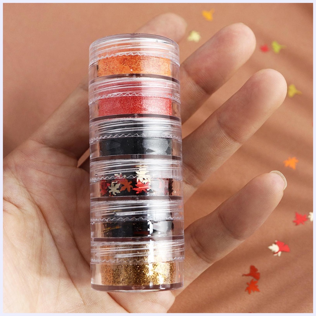 Gel Kim Tuyến Hình Lá Mùa Thu 6 Màu Sắc Tùy Chọn Trang Trí Móng Tay / Mặt / Cơ Thể Đa Ứng Dụng
