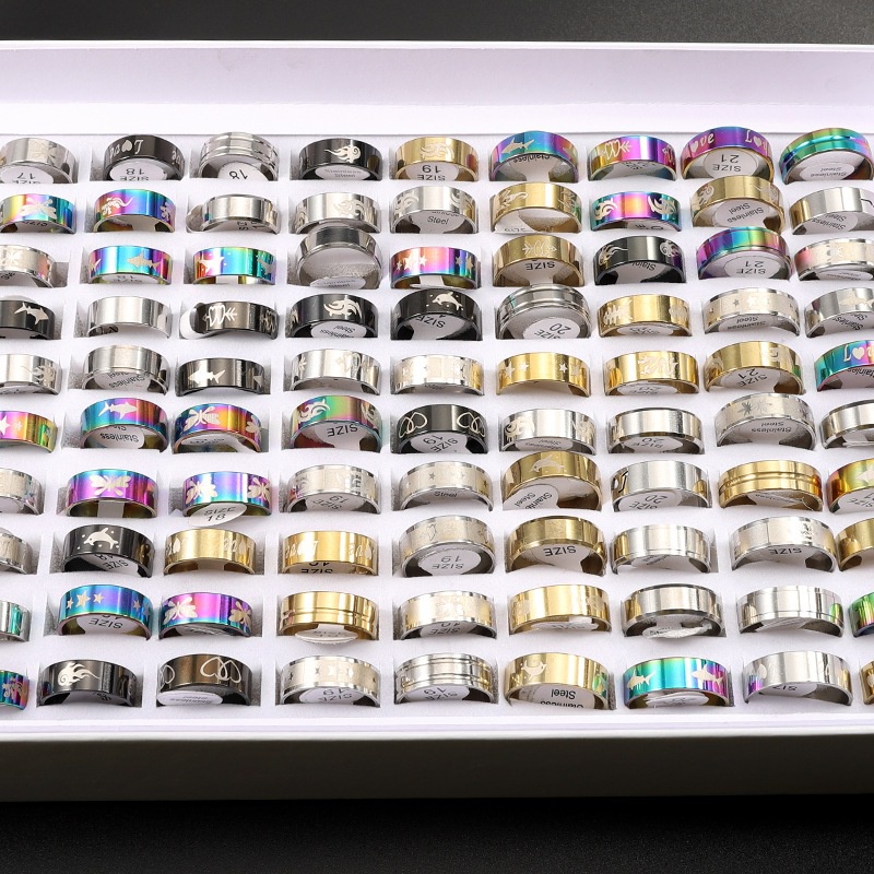 Nhẫn unisex nhiều mẫu thép titan không ri bảo hành 12 tháng - Shop Lộc Độc Và Lạ 92