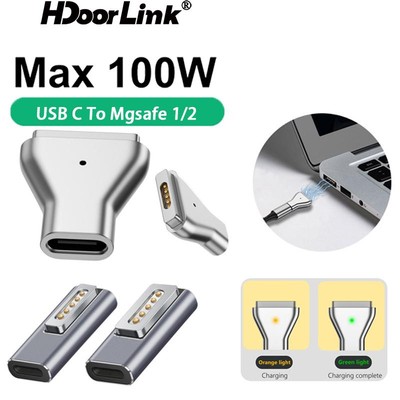 Đầu Nối Chuyển Đổi hdoorlink Từ Tính Cổng type-c Sang mag-saf 2 usb c Cho mac-bok air / pro
