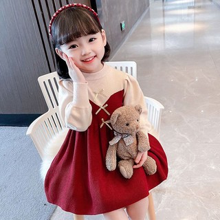 Đầm công chúa màu đỏ tay dài phong cách thời trang xuân thu mới nhất 2023 36