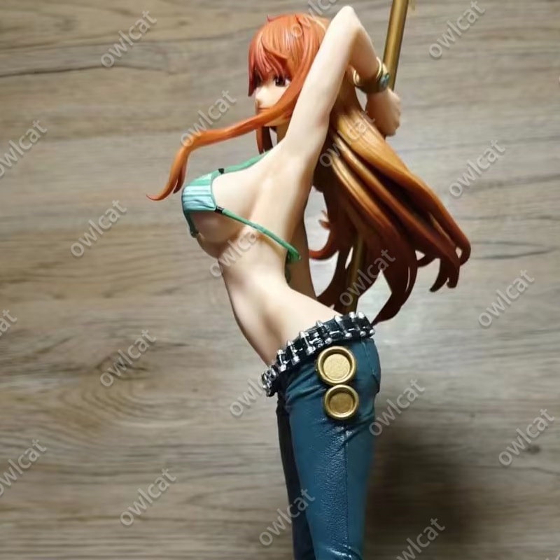 Mô Hình Nhân Vật One Piece Nami w/ Zeus  40cm Big Size Nami Swimsuit Onepiece Straw Hat Pirates Cat Burglar Whole Cake Island PVC Figure Packed in Box Model