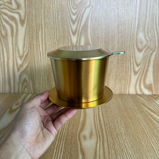 Phin Pha Cà Phê Inox Size 14 Mạ Vàng Cao Cấp Pha 200gr Bột Cà Phê