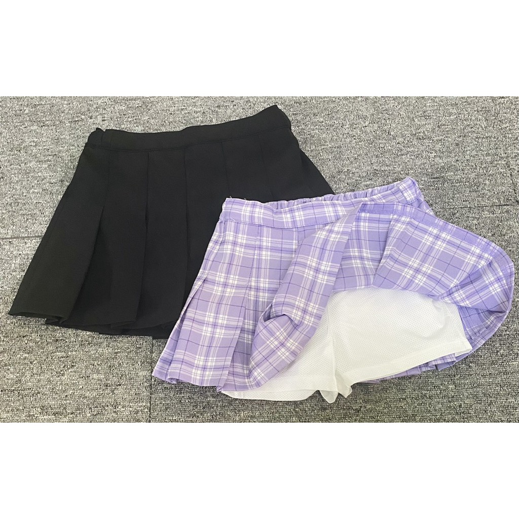 Chân váy xếp ly liền quần đùi P0lham cho bé gái, teen