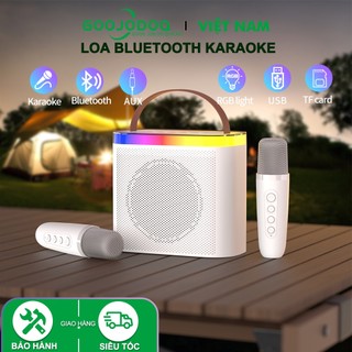 Goojodoq Mini Bluetooth Loa Karaoke Không Dây Có Micro Âm Thanh Lossless Và Đèn RGB Chất Lượng Cao Ngoài Trời Di