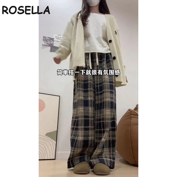 Rosella quần ống rộng Quần Túi Hộp Popular Fashion casual chic WGK23C0306 49Z231204