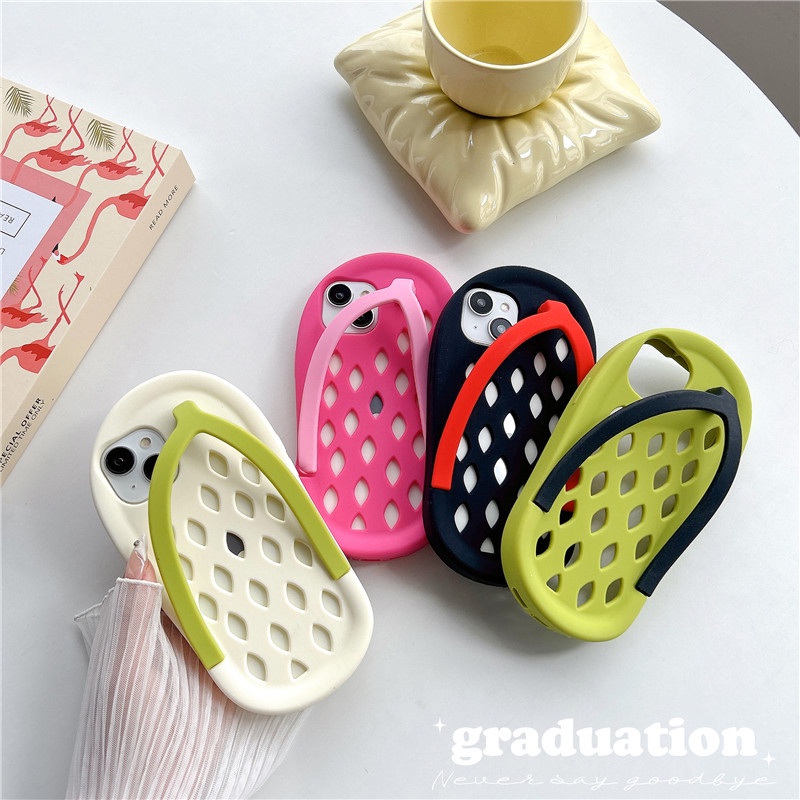 Hoạt Hình Ốp Điện Thoại Silicon Mềm Hình Đôi Dép 3d Dễ Thương Cho iphone 14 13 12 mini 11 pro xs max 6 7 8 plus xr se