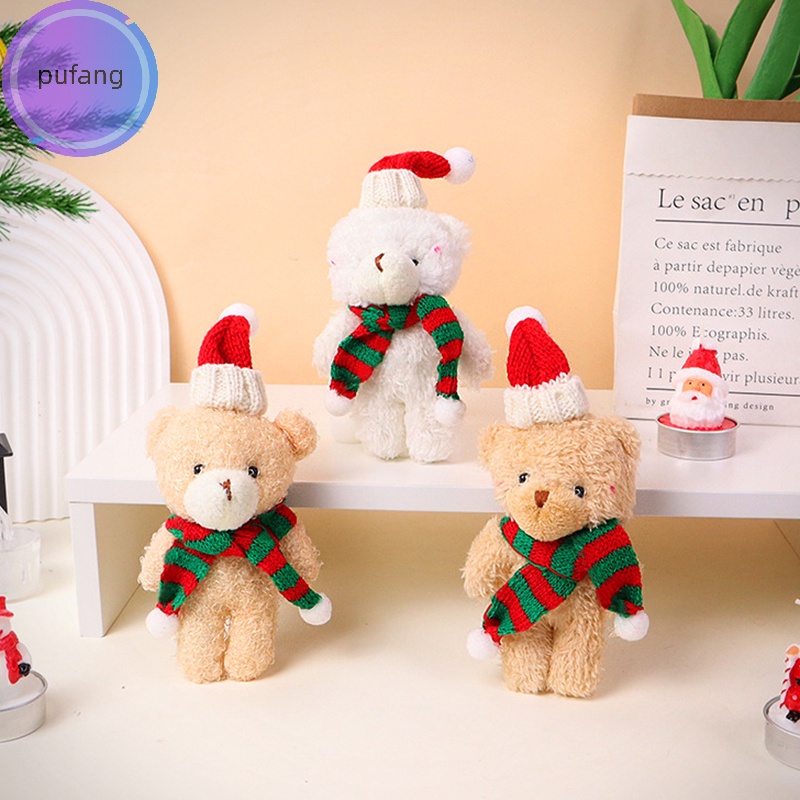 Gấu Bông teddy Mềm Mại Dễ Thương Treo Trang Trí Cây Thông Giáng Sinh vn