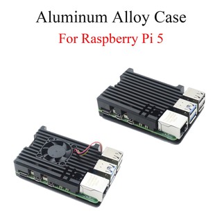 Raspberry pi Hộp Làm Mát Bằng Hợp Kim Nhôm Kèm Quạt Tản Nhiệt Cho raspberry pi 5