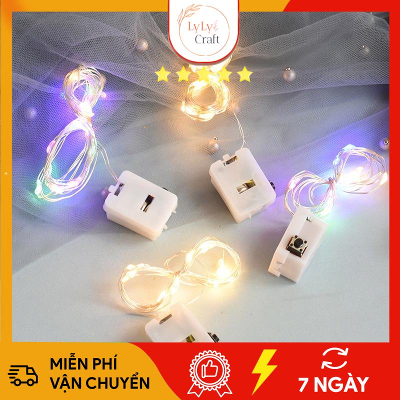 Đèn led đom đóm chạy bằng pin có 3 chế độ sáng dùng trang trí bó hoa len, hộp quà
