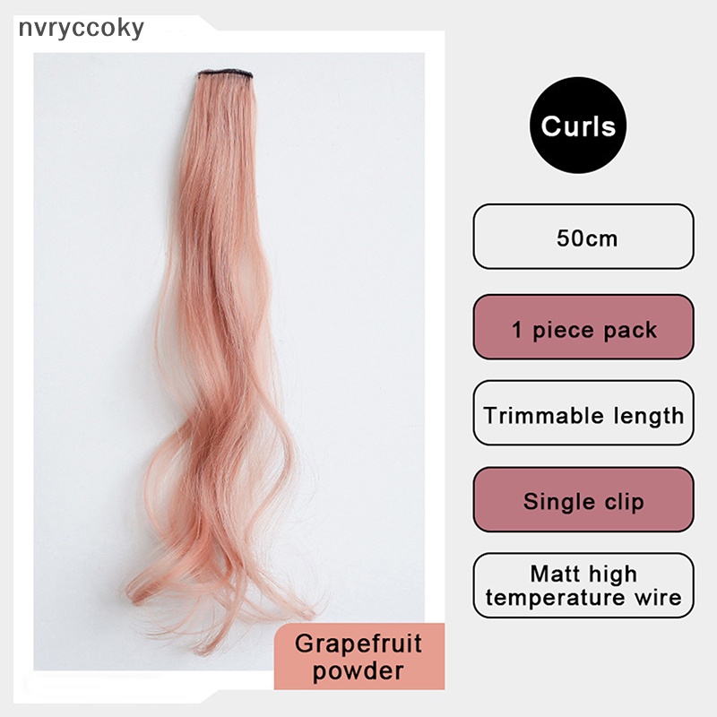 Bộ 1 / 2 Kẹp Tóc Giả Xoăn Dài Vô Hình Tiện Dụng