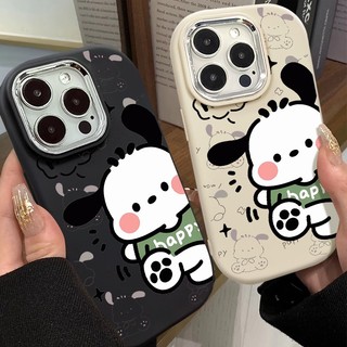 Dễ Thương Ốp Điện Thoại tpu Kim Loại Chống Sốc Hình Cún Chạy Bộ Cho iphone 15 14 13 pro max 12 pro 11 pro max xs x xr 7 8 plus
