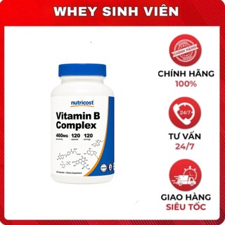 Nutricost Vitamin B Complex 460mg Bổ Sung Vitamin Nhóm B Toàn Diện tại Whey Sinh Viên