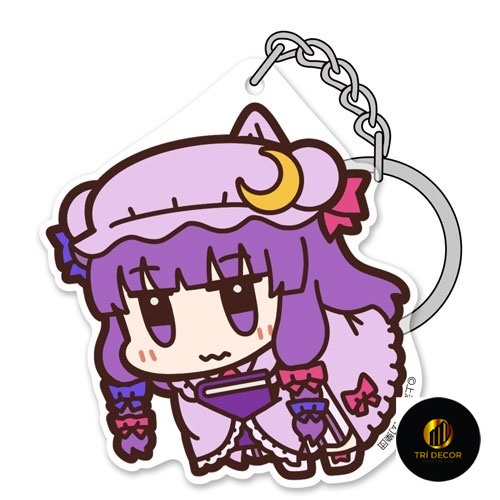 Móc khóa Touhou Project Patchouli Knowledge Moon Phụ kiện trang trí túi xách Balo