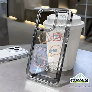 ốp lưng Samsung Dễ thương hoạt hình động vật thỏ Ốp Điện Thoại TPU Mềm Trong Suốt In Hoạt Hình Cho Samsung A12 A03S A11 A03 A23 A14 A13 A04E A04S A53 A73 A33 A52 A51 A71 A72 A22 A32 A02