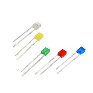 2 4MM vuông LED tóc trắng màu xanh lá cây màu xanh lá cây màu vàng cam phát sáng diode ống ánh sáng làm nổi bật chân ngắn
