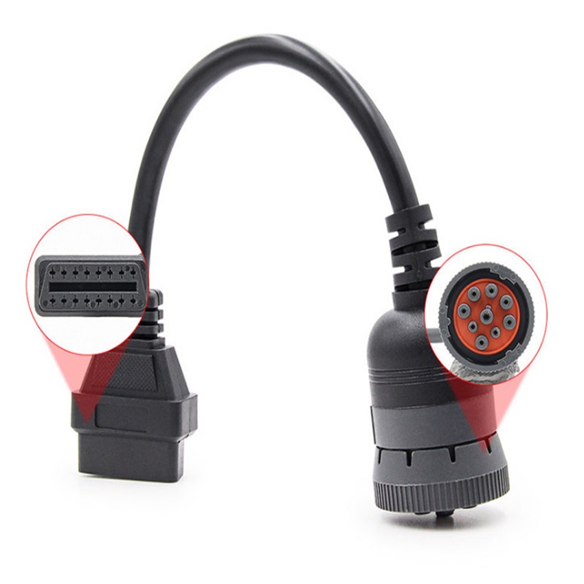 Tự Động Cho J1939 Deutsch 9 Pin Đến OBD2 Cáp Kết Nối Nhận Thức Xe Tải 16 Pin