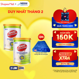 [Tặng Gối cao su non] Combo 2 Lon Sản phẩm dinh dưỡng Nestlé Boost Glucose Control (400g)