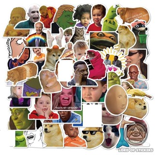 Set 50 Hình Dán Meme Sticker Vui Nhộn Hài Hước Chống Thấm Nước Trang Trí Mũ Bảo Hiểm, Điện Thoại, Laptop, Ván Trượt, Sổ