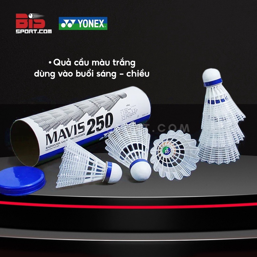 6 Quả Cầu Lông Nhựa Yonex Mavis 250 Hàng Chính Hãng - 1 Ống 6 Trái
