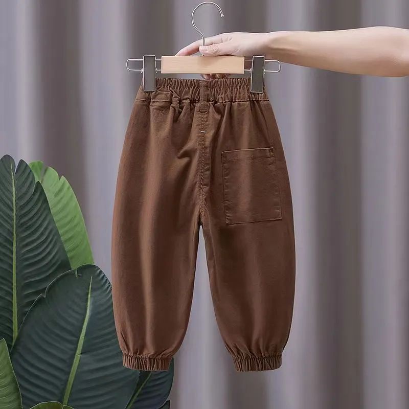 Quần Dài Vải cotton Thời Trang Xuân Thu Cho Bé Trai