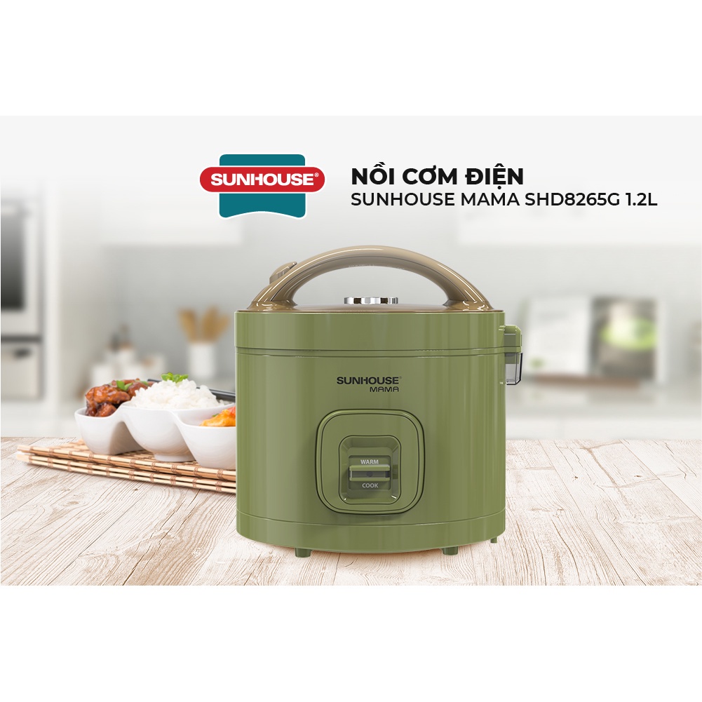 Nồi cơm điện 1.2L SUNHOUSE MAMA SHD8265G , CAO CẤP ,  chống dính ceramic cao cấp