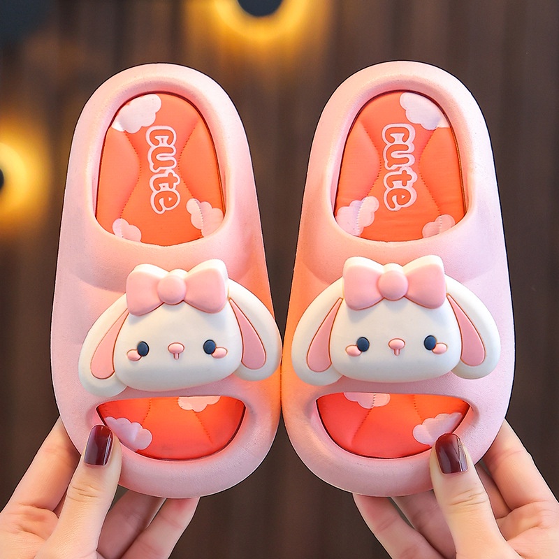 Dép đế mềm cho bé  chống trượt hoạt hình thỏ dễ thương cho bé gái
