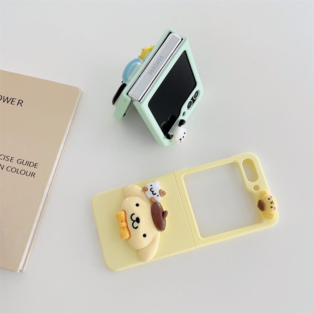 Sanrio Ốp Điện Thoại tpu Mềm Có Dây Đeo Tay Cho samsung galaxy z flip 3 4 5 z flip4 z flip5 z flip3