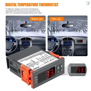 Digital Temperature Controller STC-8080A+ Refrigerator Thermostat for Refrigerator Automatic Defrosting with NTC Sensor Probe 220V