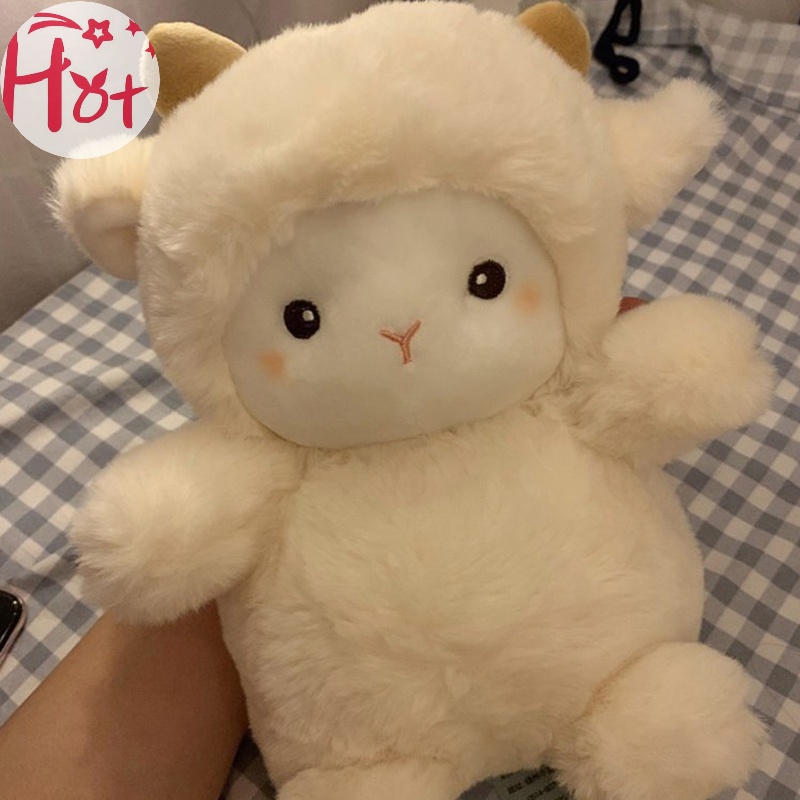 Jr Thú Nhồi Bông Hình Cừu alpaca 25cm Đáng Yêu