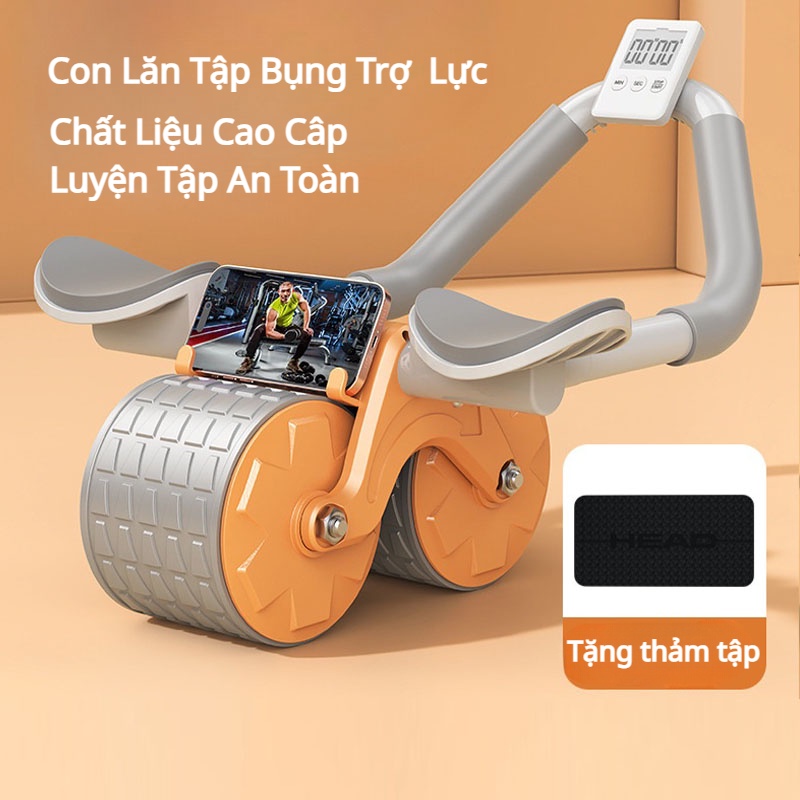 Con Lăn Tập Bụng Trợ Lực Thế Hệ Mới Dụng Cụ Tập Bụng Tập GYM Tại Nhà Có Chỗ Để Tay Tiện Dụng Chất Liệu Cao Cấp