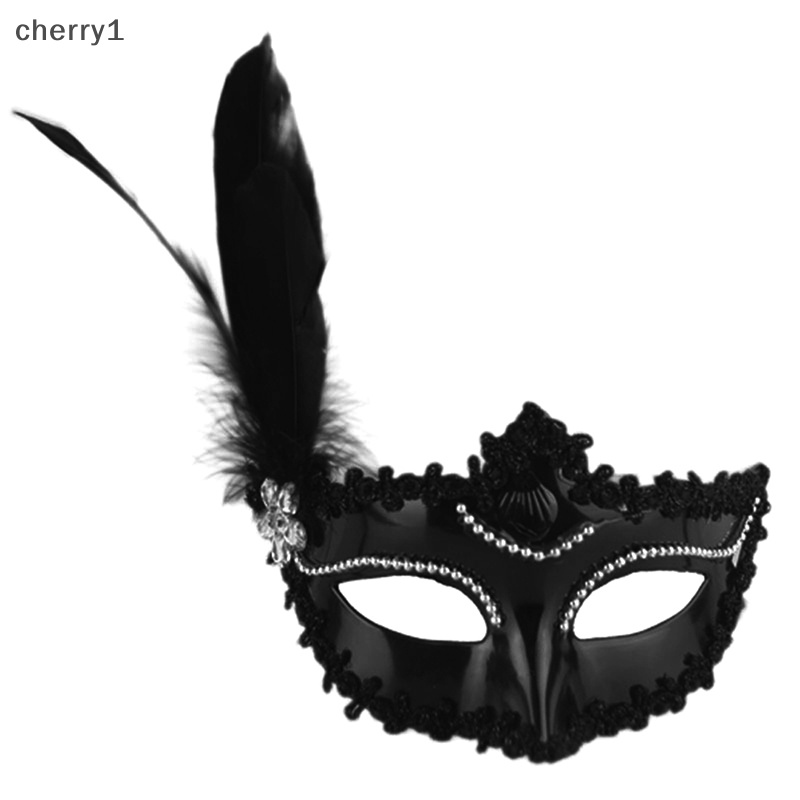 Mặt Nạ Lông Vũ Trắng Đen Hóa Trang halloween